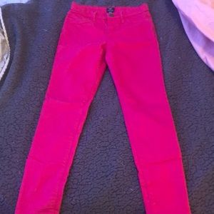 Bright pink jeans